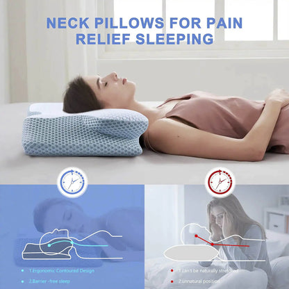 Breeze® Cervical Pillow - Orthopaedic Contour Shaped Memory Foam | Cooling