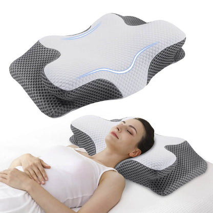 Breeze® Cervical Pillow - Orthopaedic Contour Shaped Memory Foam | Cooling